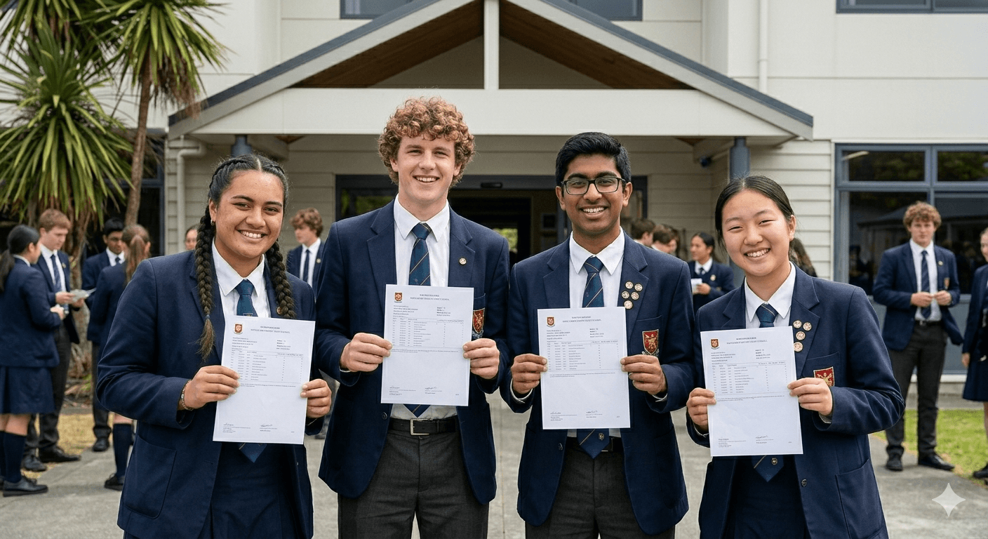 Students showing exam confidence